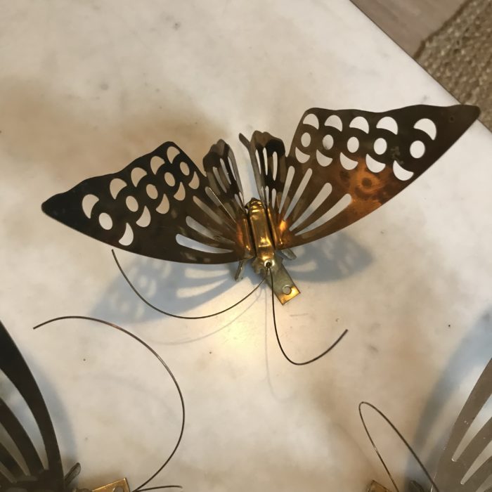 papillon doré brocante vintage