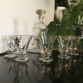 service liqueur eglantine brocante clemence pau vintage décoration