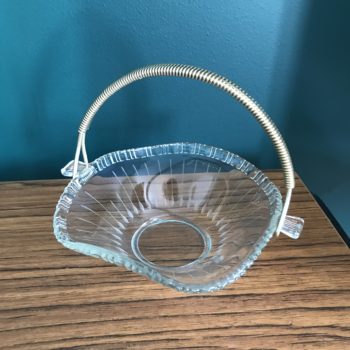 panier verre doré brocante clemence pau vintage décoration