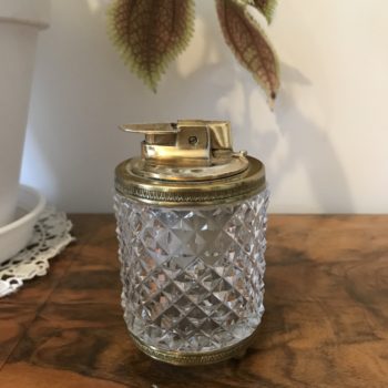 briquet verre laiton brocante clemence pau vintage décoration