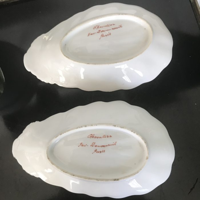 duo raviers coquille porcelaine brocante clemence vintage decoration pau