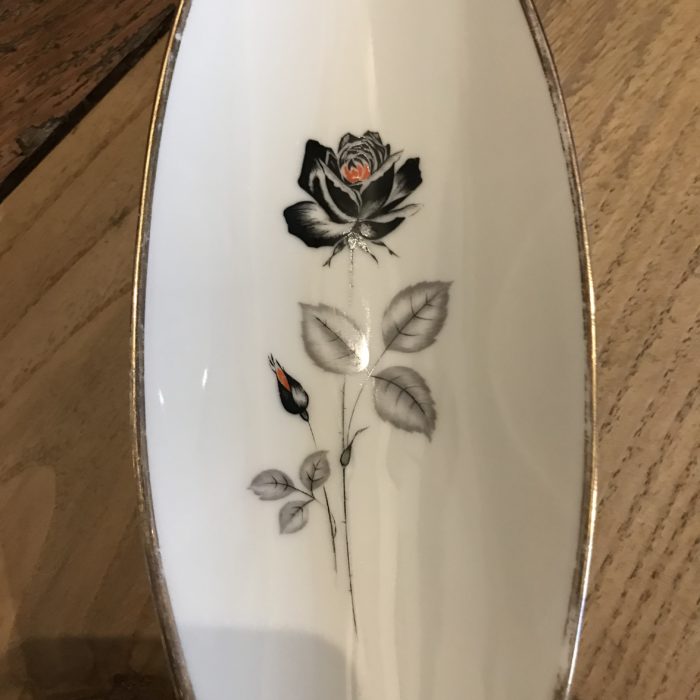 ravier fleur noire brocante clemence pau vintage décoration