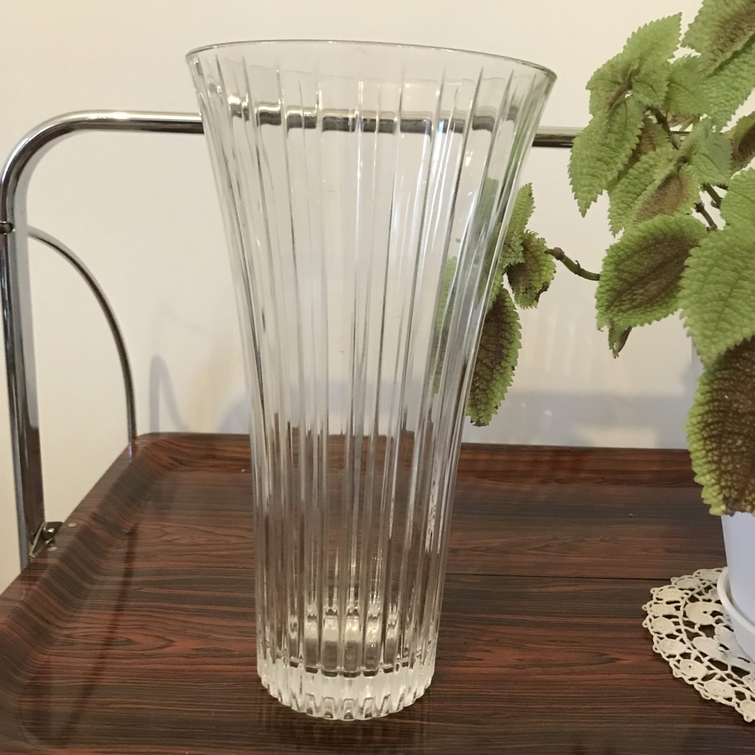 Grand vase en verre evasé La Brocante de Clémence