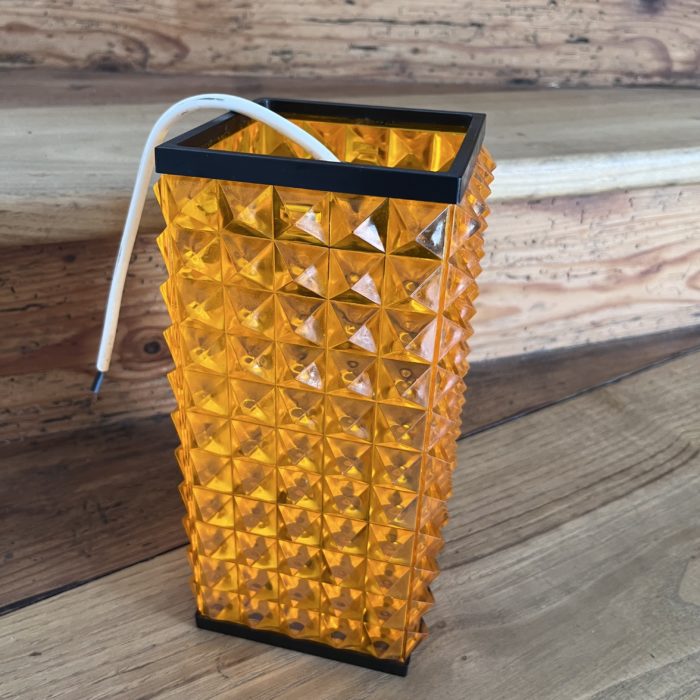 suspension orange plastique brocante clemence pau vintage