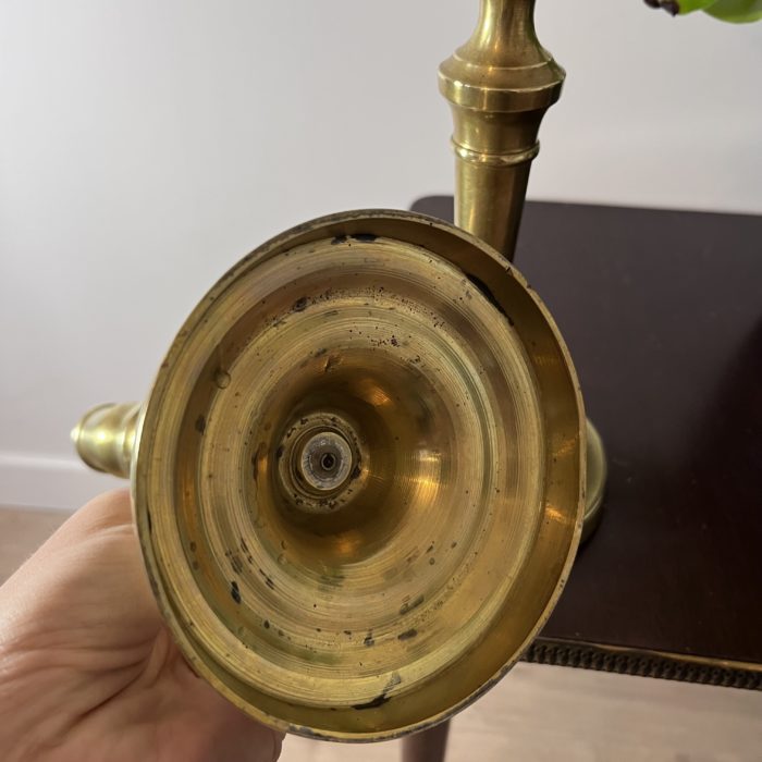Bougeoir laiton doré decoration vintage brocante ligne clemence