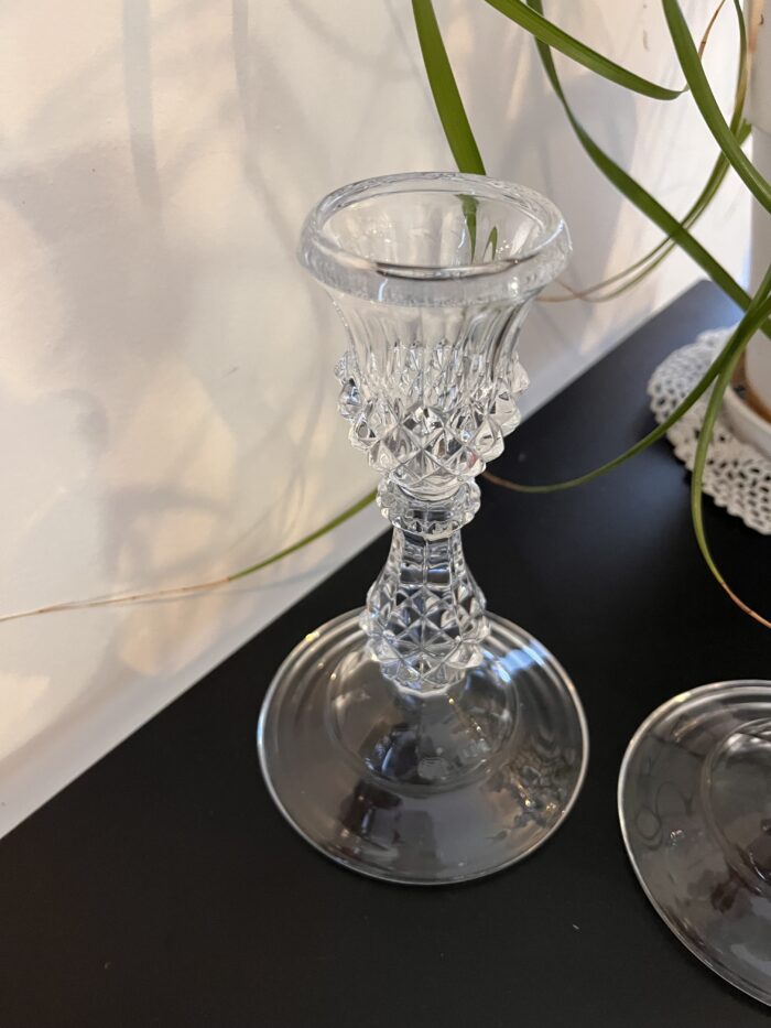 Paire de bougeoirs en verre ✨🕯️ – Image 2