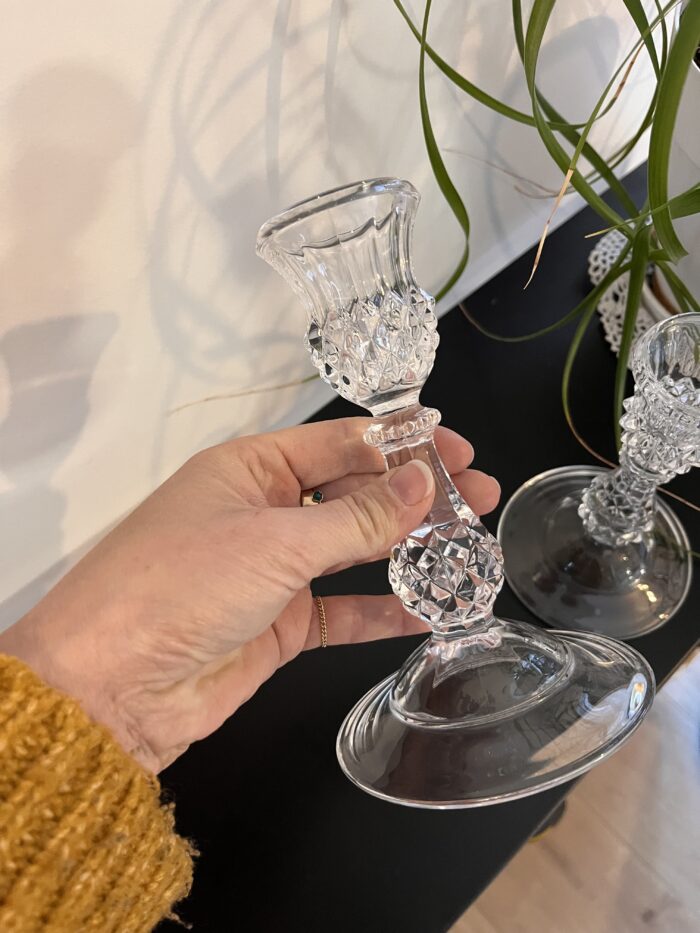 Paire de bougeoirs en verre ✨🕯️ – Image 7