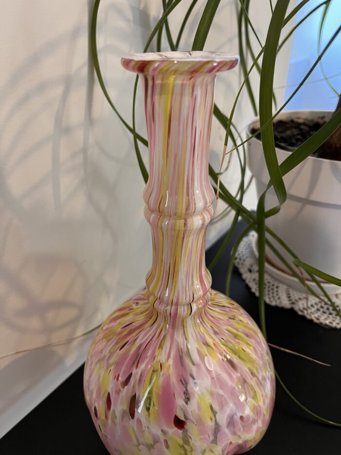 Vase en verre soufflé – Rose et jaune 🌸 – Image 9