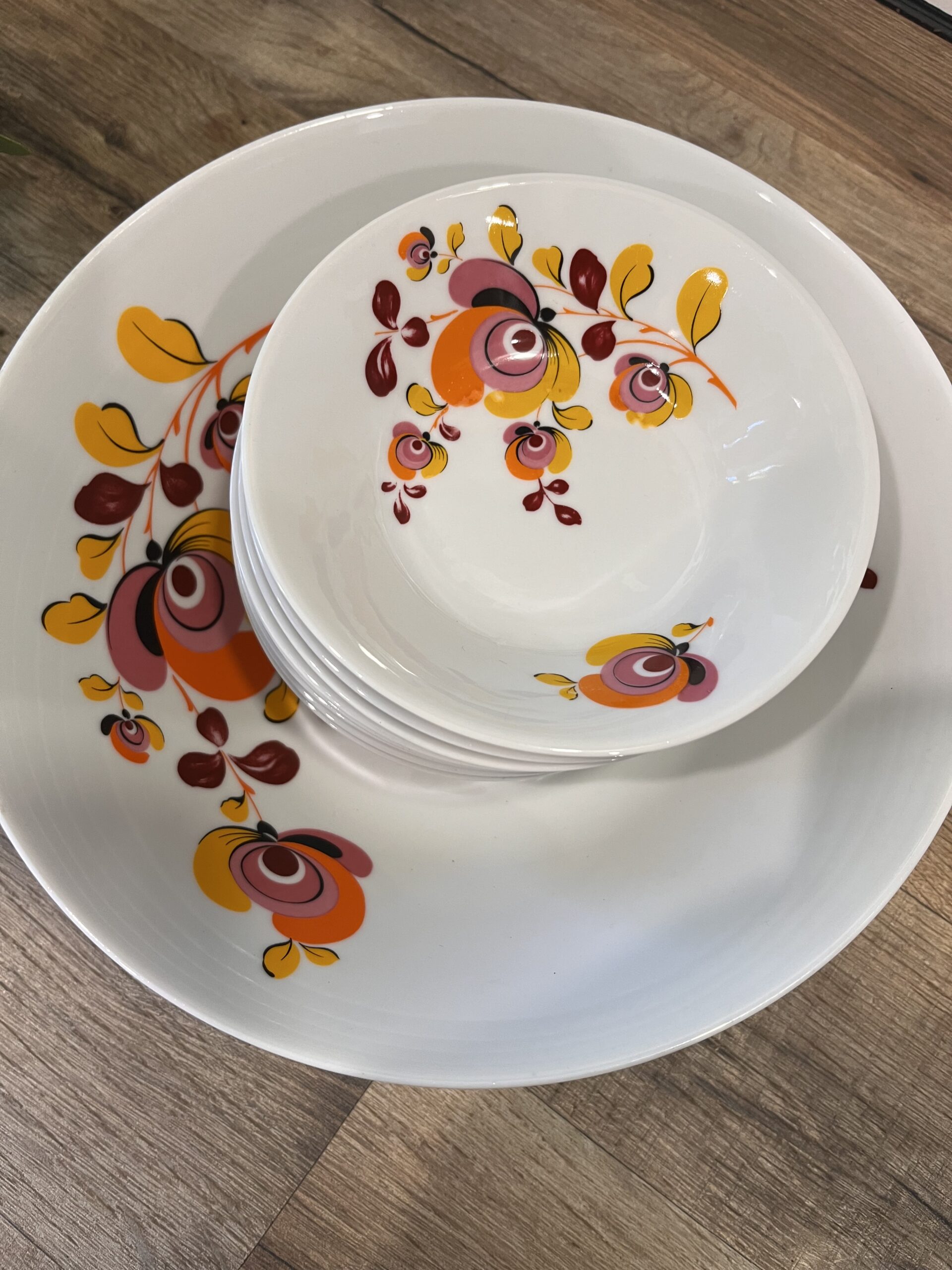 Ensemble plat creux et 8 ramequins motifs floraux 🍂🌸 – Image 10