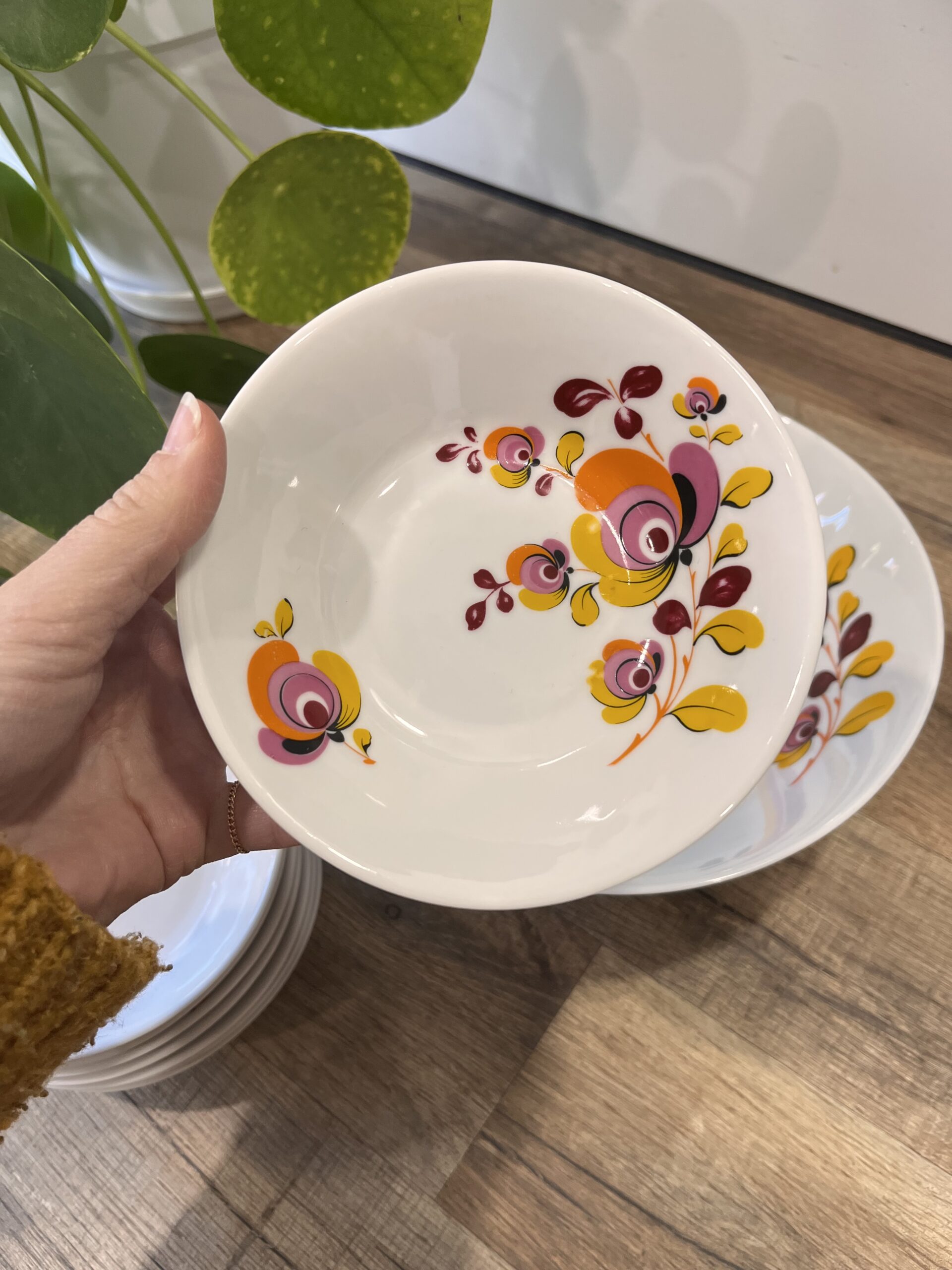 Ensemble plat creux et 8 ramequins motifs floraux 🍂🌸 – Image 6