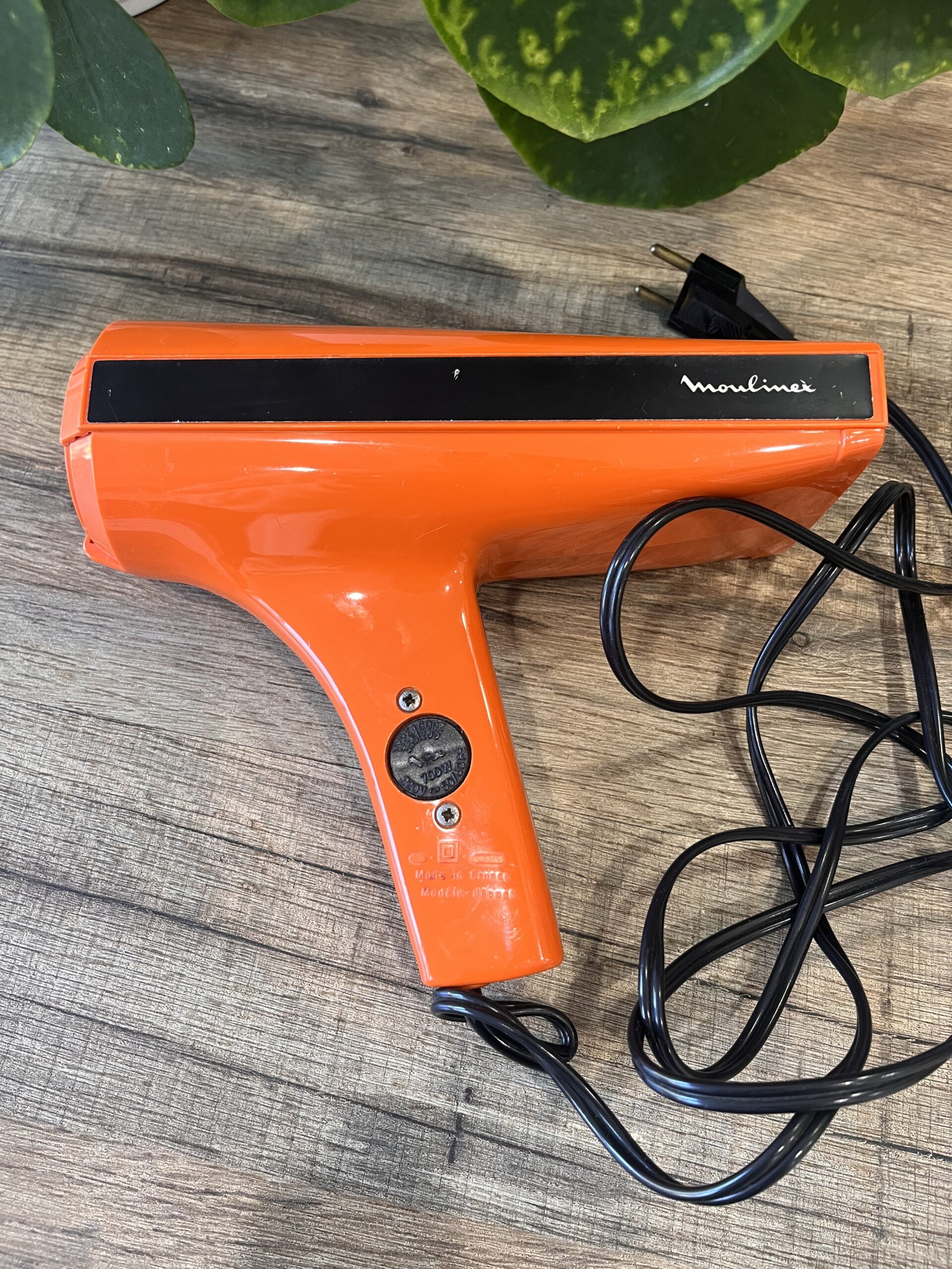 Sèche-cheveux Moulinex vintage orange – Image 8