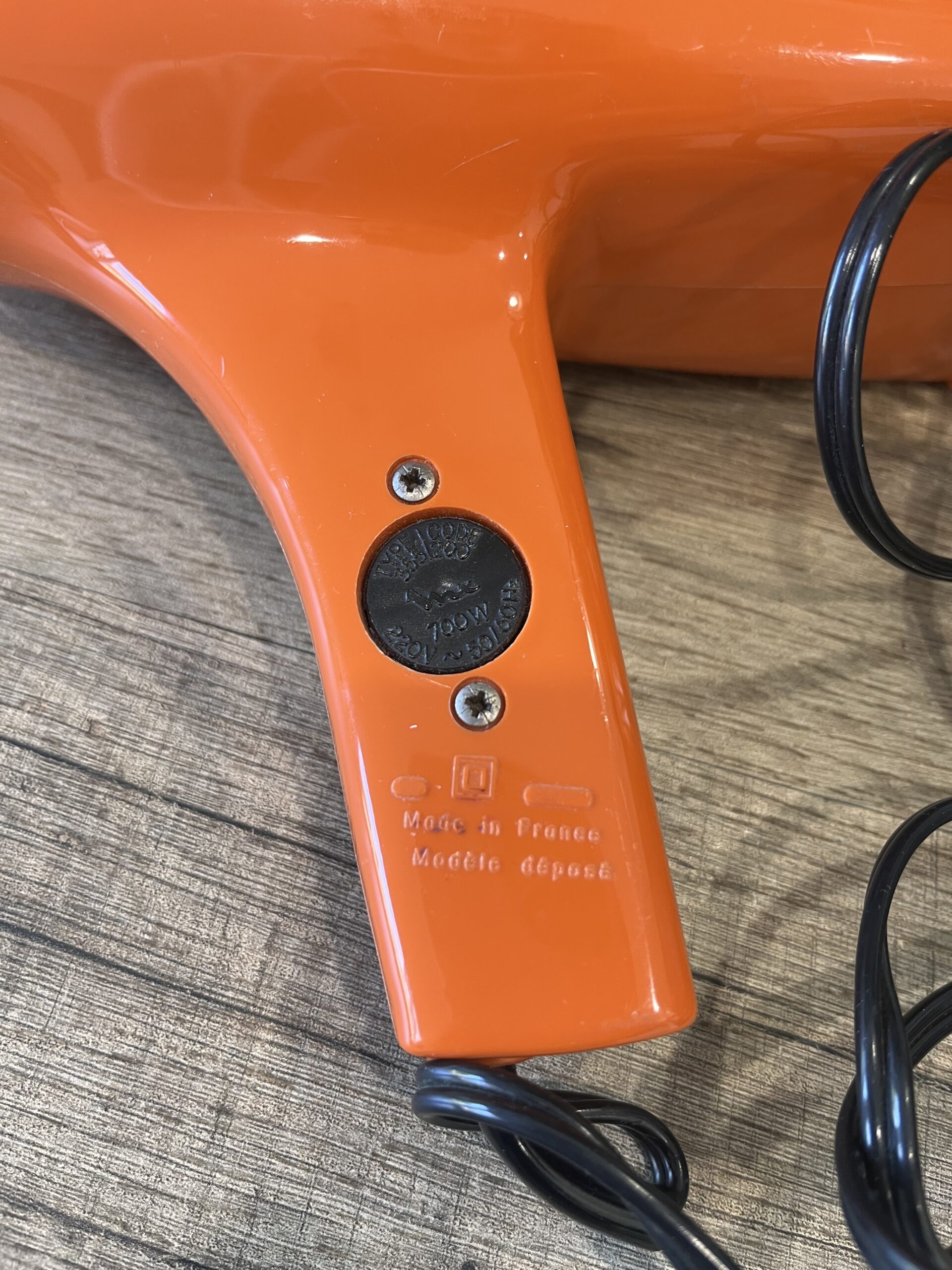 Sèche-cheveux Moulinex vintage orange – Image 7