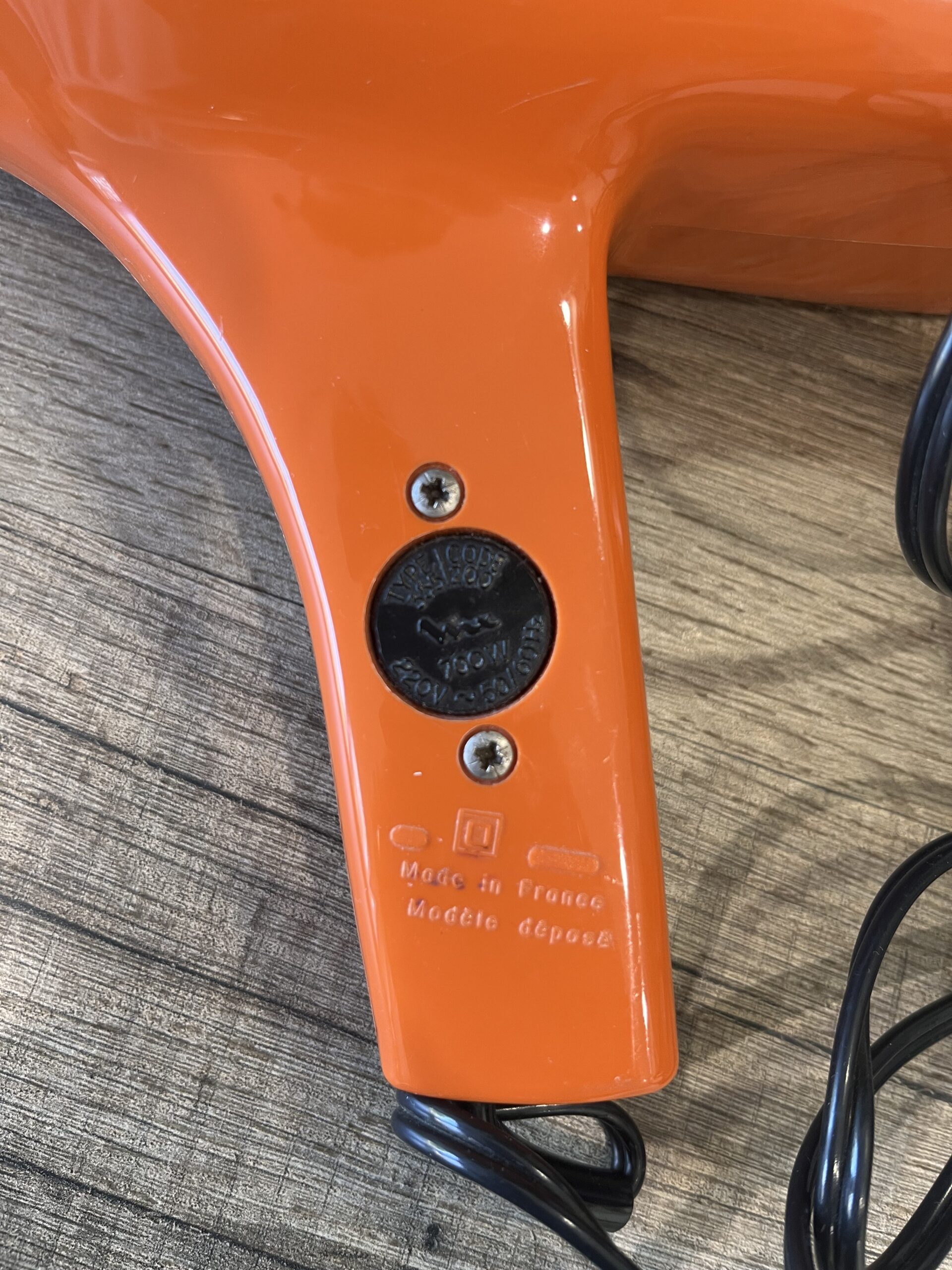 Sèche-cheveux Moulinex vintage orange – Image 6