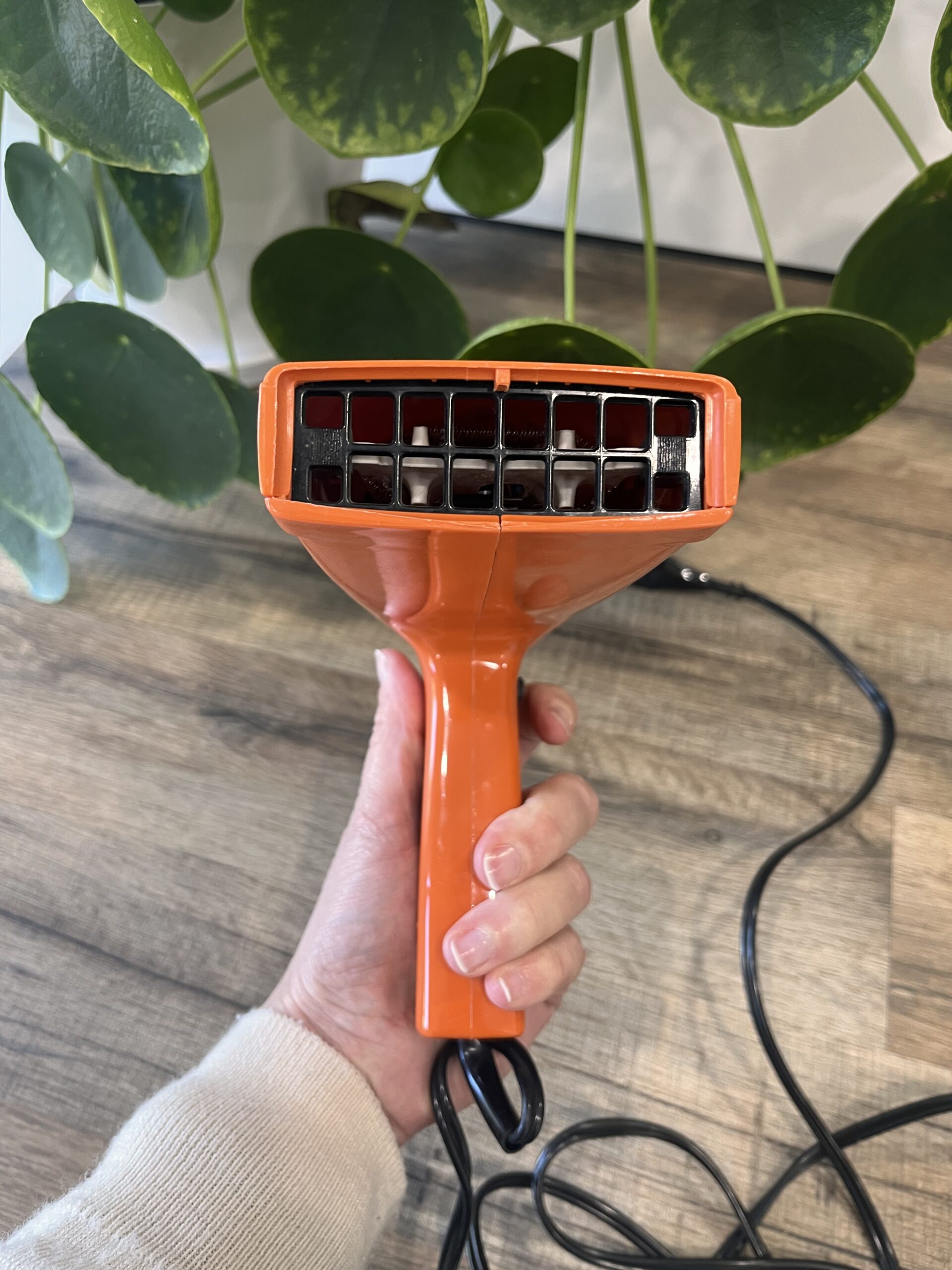 Sèche-cheveux Moulinex vintage orange – Image 3